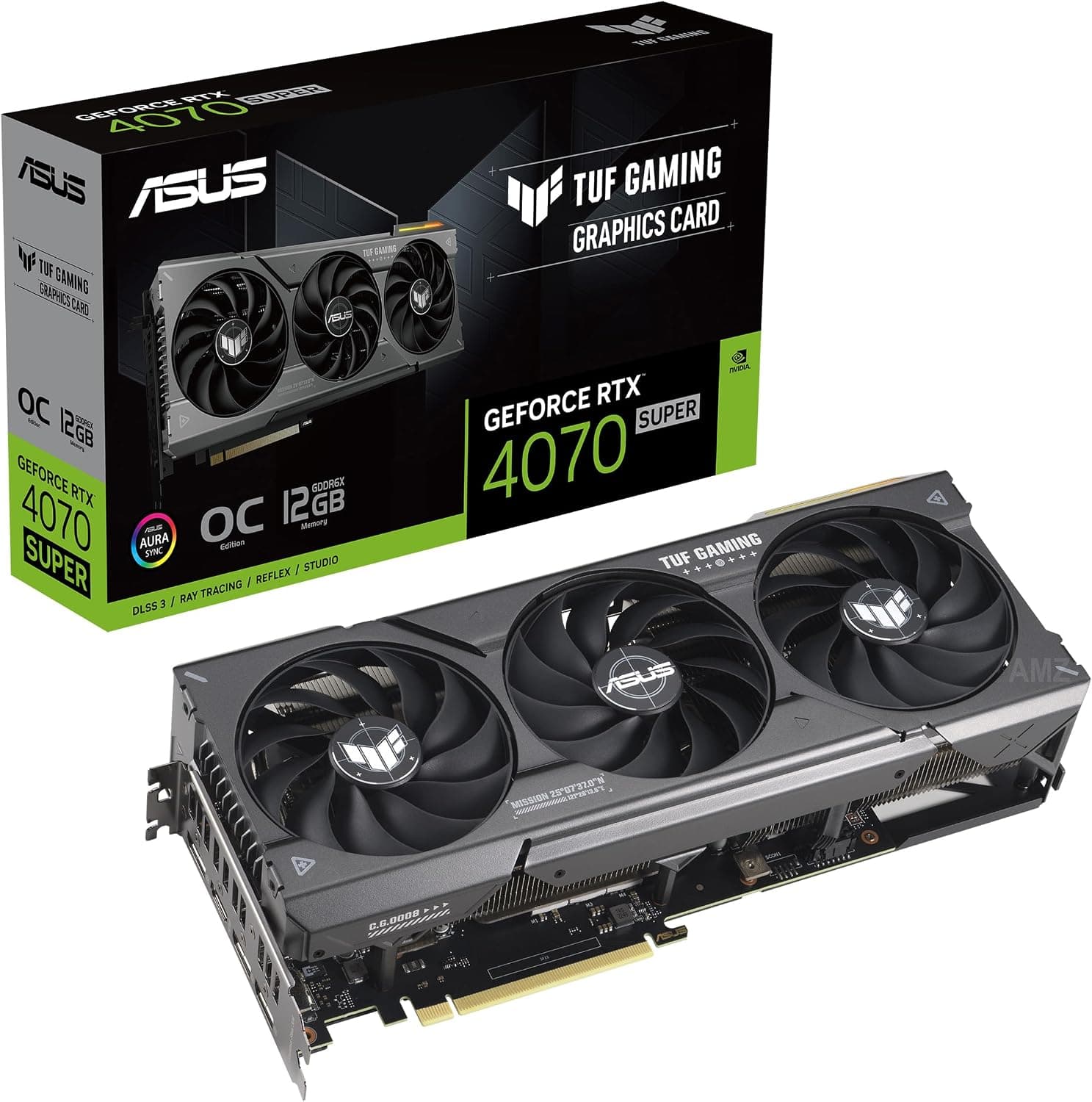 ASUS TUF Gaming GeForce RTX 4070 Super OC Edition ゲーミンググラフィックスカード (PCIe 4.0