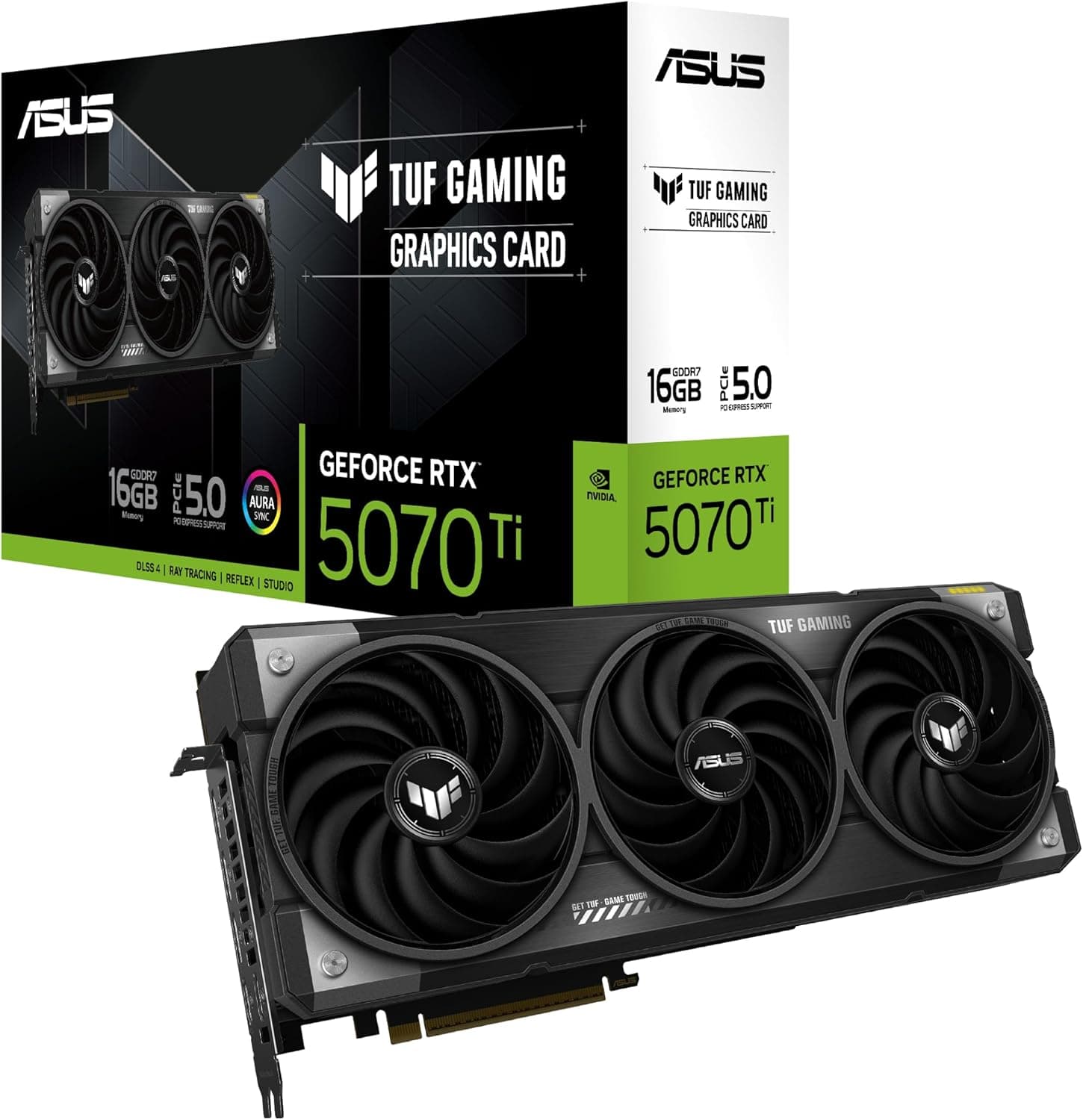 ASUS NVIDIA GeForce RTX 5070Ti ビデオカード 16GB GDDR7 PCI Express 5.0