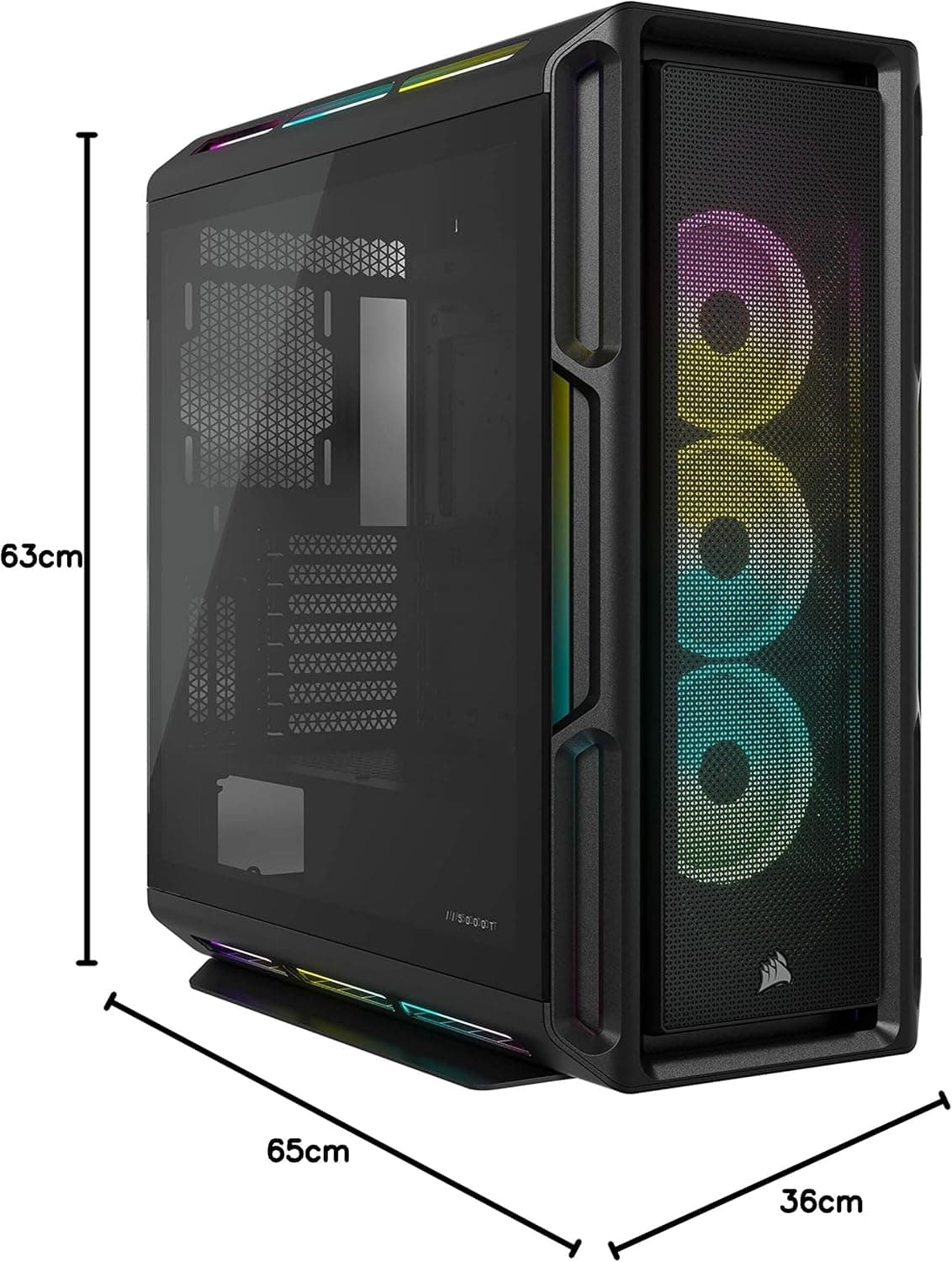 CORSAIR iCUE 5000T RGB 強化ガラス製ミッドタワー コンパクト ATX PCケースブラック CC-9011230-WW