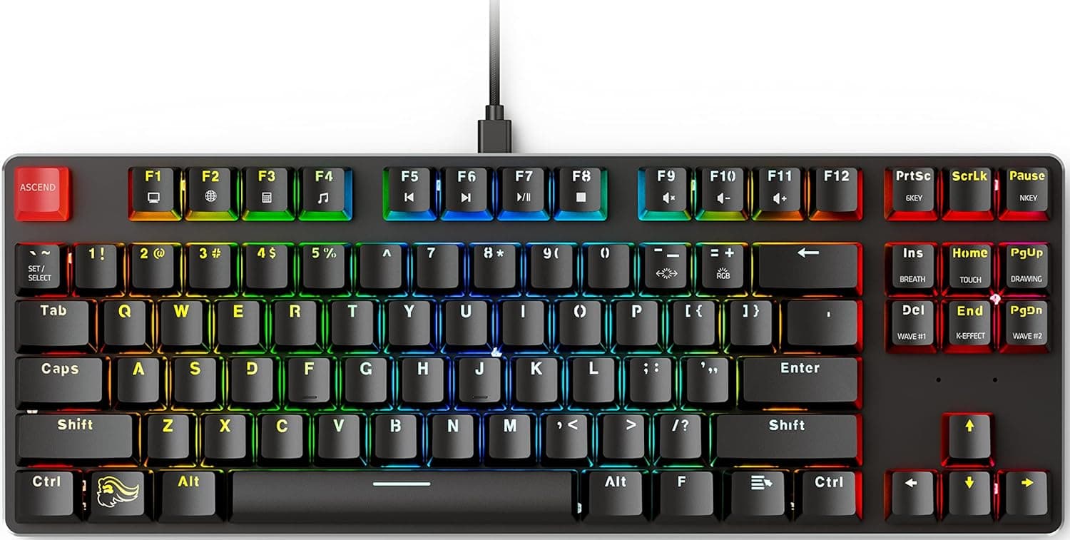 Glorious グロリアス GMMK1 テンキーレスキーボードゲーミング 85% テンキーレス LEDバックライト付きメカニカルキーボード英語配列光る RGB 有線タイプc USB Mechanical keyboard gaming (87キー) 国内正規品
