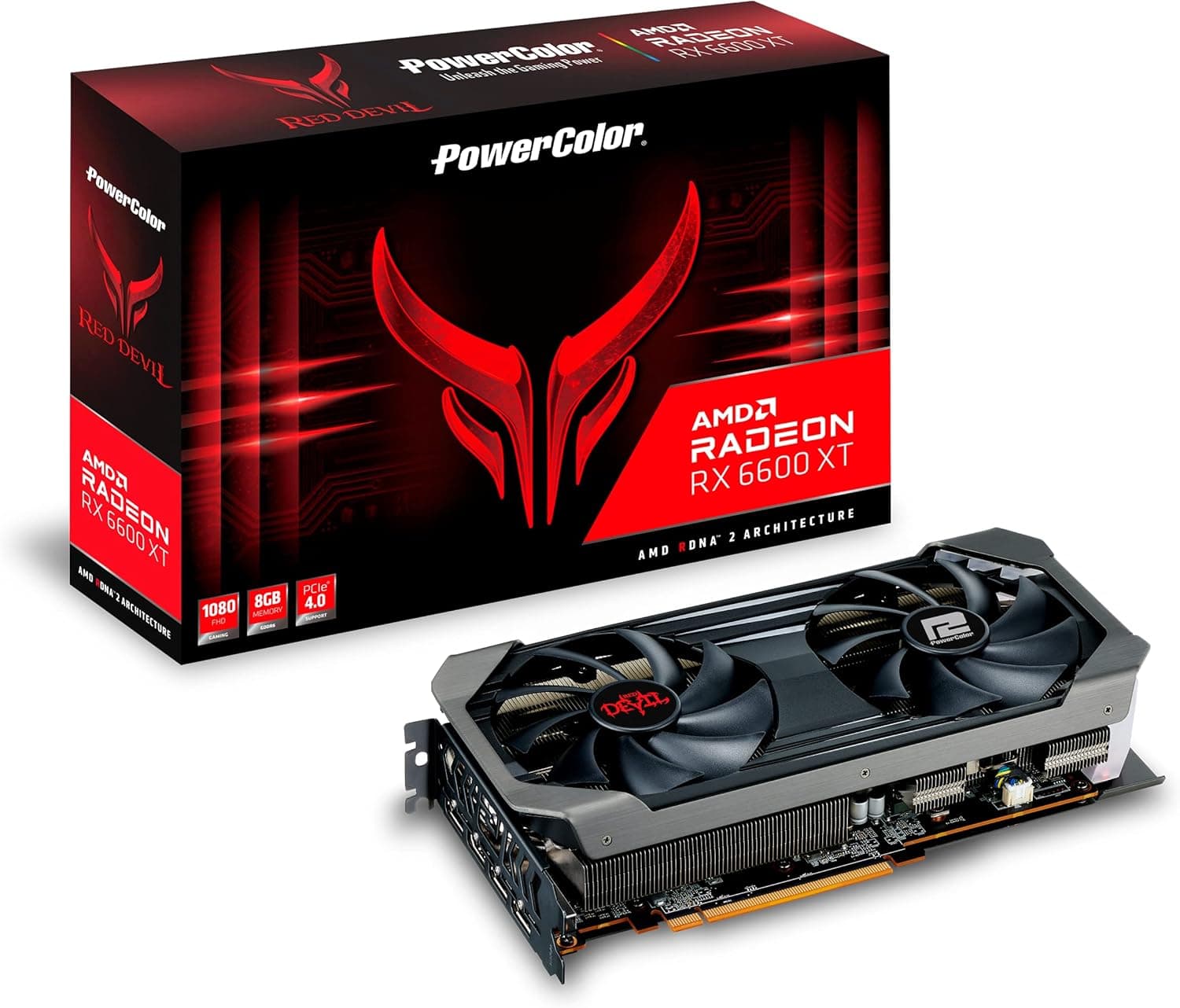 POWERCOLOR AMD Radeon RX6600XT搭載 グラフィックボード GDDR6 8GB 【国内正規代理店品】 AXRX 6600XT 8GBD6-3DHE