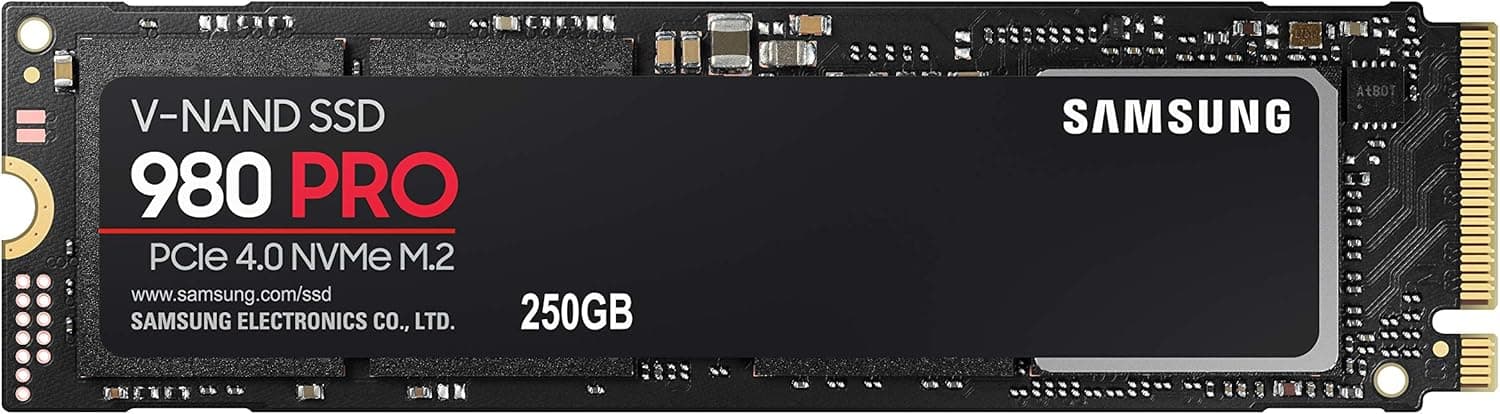 SAMSUNG 980 PRO 250GB PCIe NVMe Gen4 Internal Gaming SSD M.2 (MZ-V8P250B)