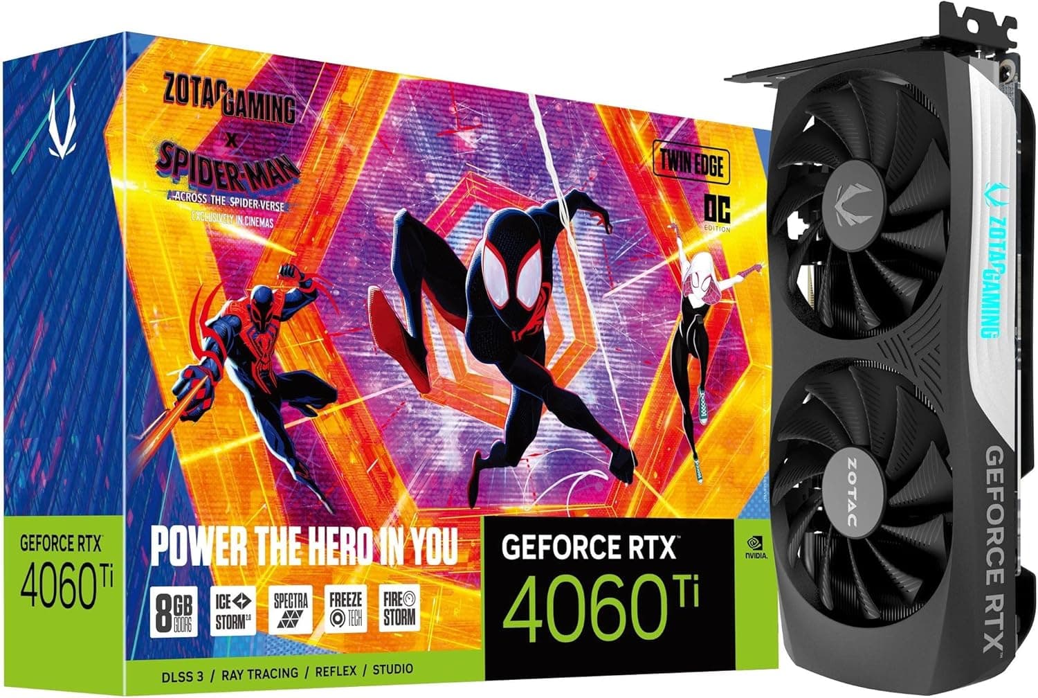 ZOTAC Gaming GeForce RTX 4060 Ti 8GB Twin Edge OC Spider-Man