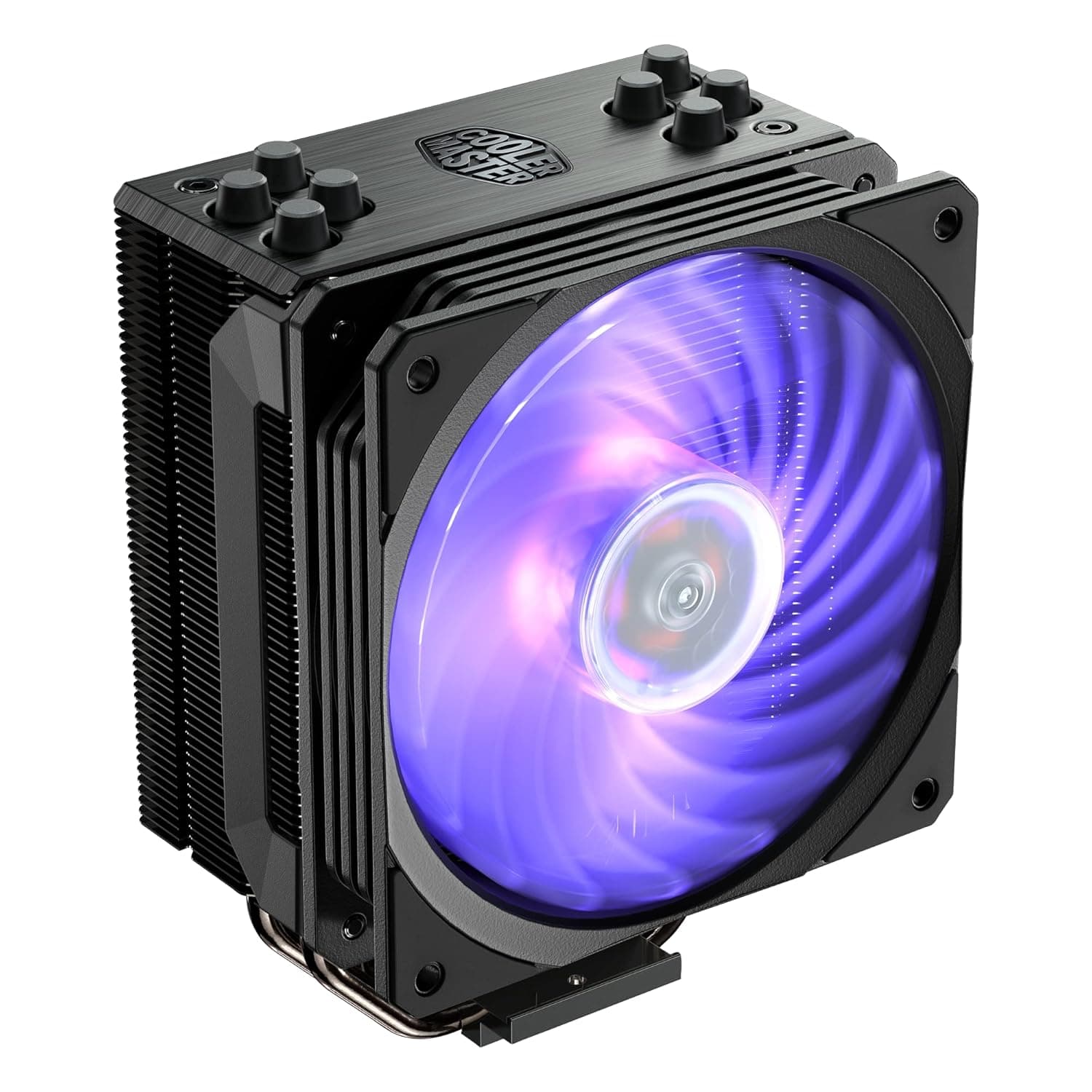 Cooler Master Hyper 212 RGB CPUエアクーラー SF120R PWMファン付きガンメタルニッケルフィン銅ヒートパイプ 4本 - AMD Ryzen&amp;Intel LGA1700