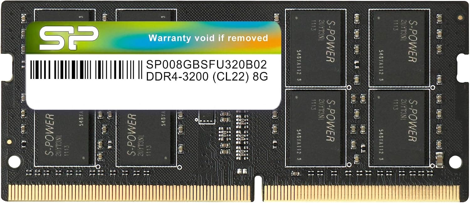 Silicon Power DDR4 8GB 3200MHz (PC4-25600) CL22 SODIMM 260-Pin 1.2V Gaming Laptop RAM Memoria para computadora portátil