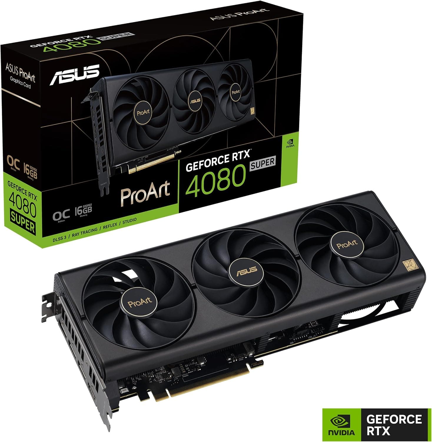 ASUS ProArt GeForce RTX 4080 Super OC Edition 16GB GDDR6X ゲーミンググラフィックスカード (NVIDIA GeForce RTX4080 DLSS 3