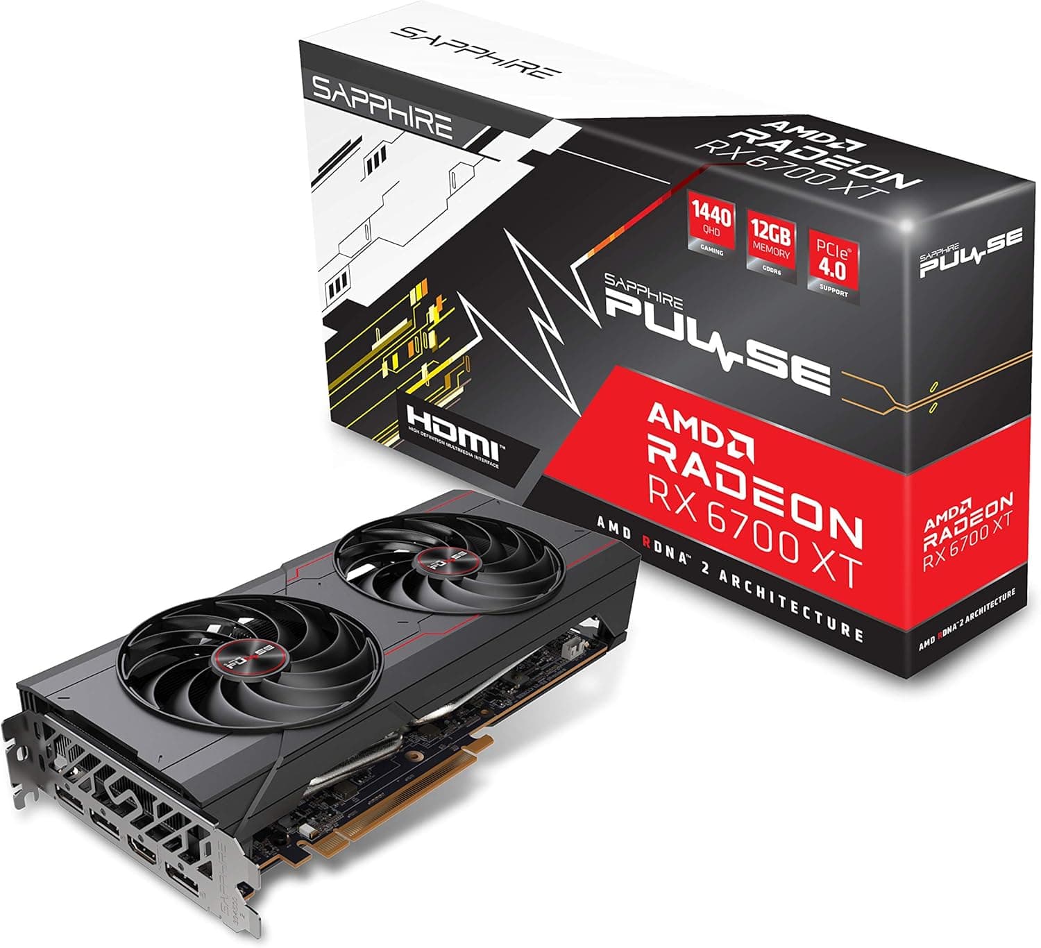 Sapphire Technology Pulse AMD Radeon RX 6700 XT ゲーミンググラフィックスカード 12GB GDDR6 AMD RDNA 2 (11306-02-20G) (リニューアル)