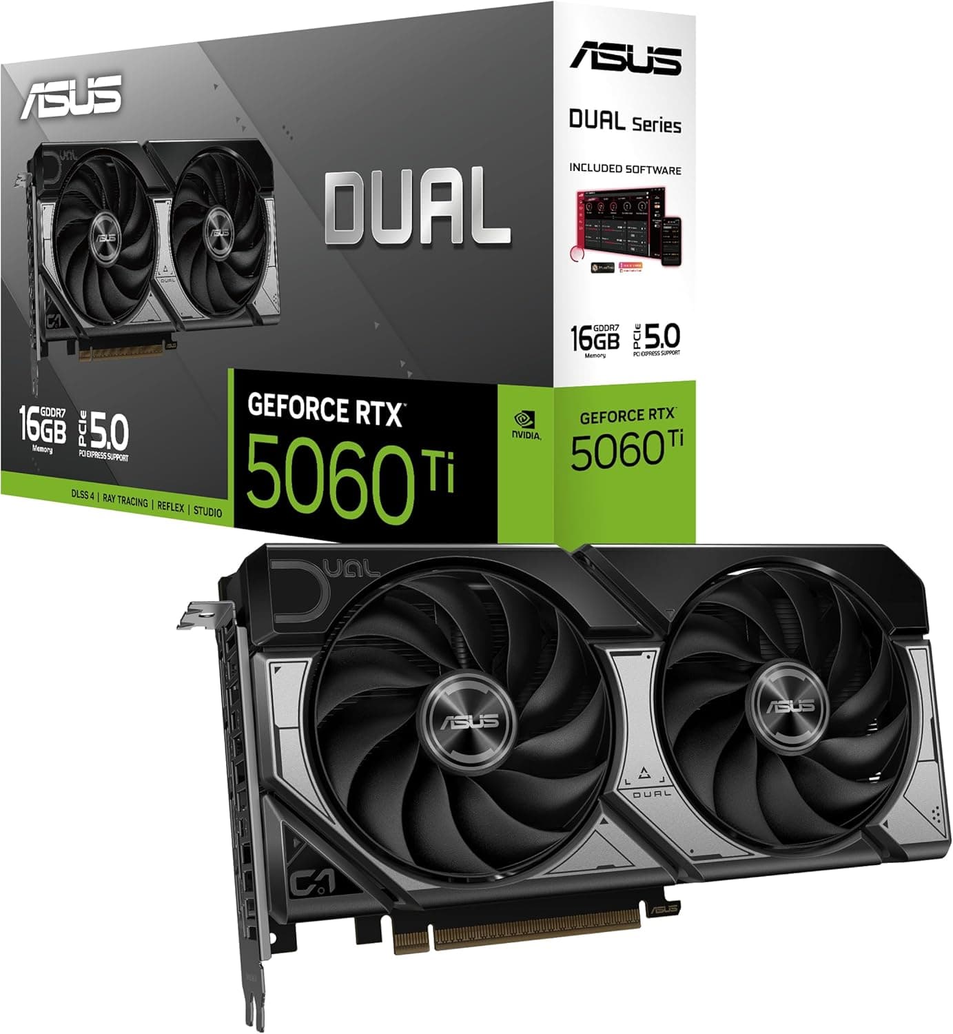 ASUS NVIDIA GeForce RTX 5060 Ti ビデオカード GDDR7 PCI Express 5.0