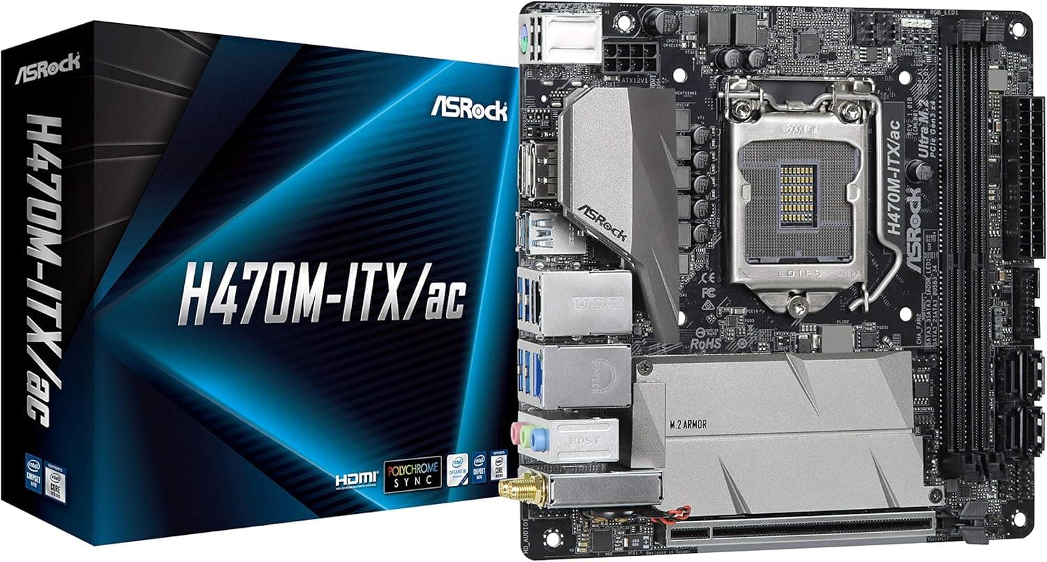 ASRock Intel 第10世代CPU(LGA1200)対応 H470チップセット搭載 Mini-ITXマザーボード 【国内正規代理店品】 H470M-ITX