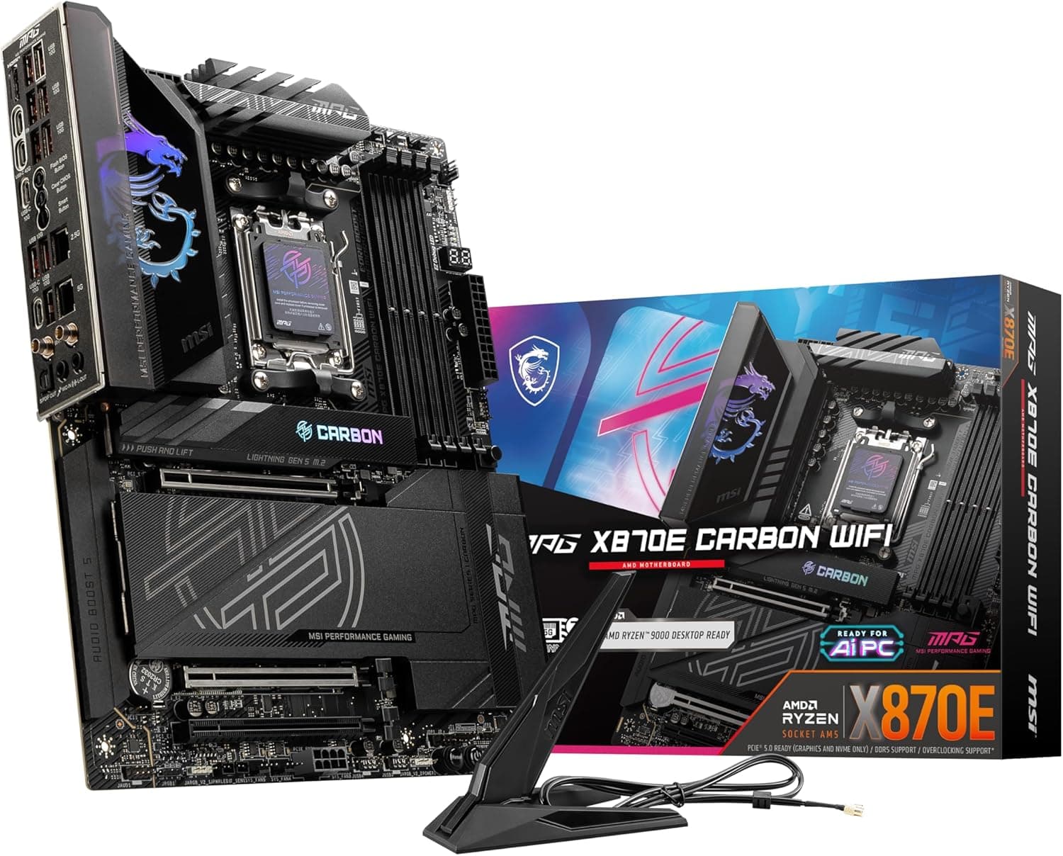 MSI MPG X870E CARBON WIFI X870Eチップセット搭載 ATXマザーボード MB6589