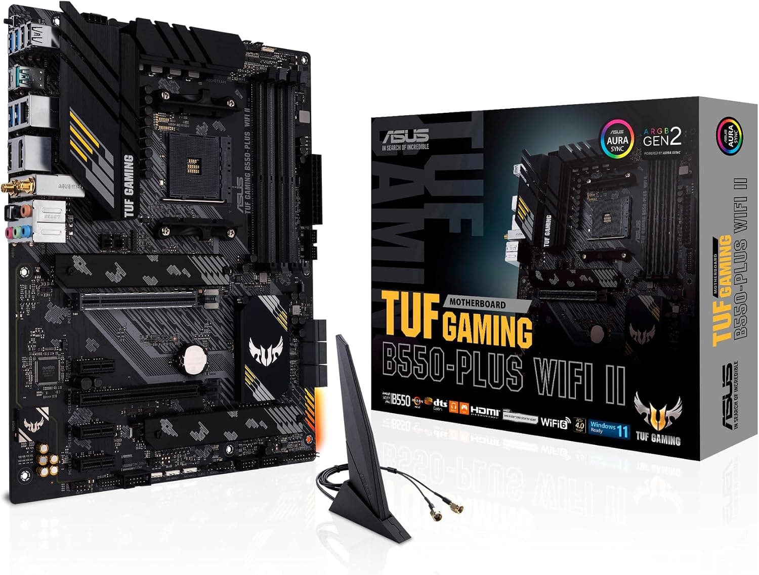 ASUS TUF GAMING B550-PLUS WI-FI II – Carte mère AMD B550 Ryzen AM4 ATX (PCIe 4.0)