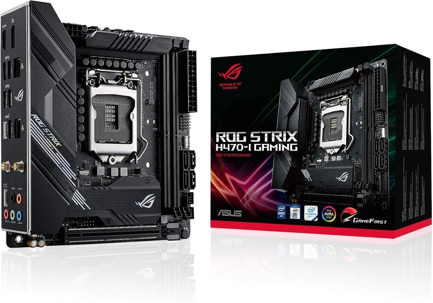 ASUS ROG STRIX H470-I GAMING LGA 1200 Intel H470 SATA 6Gb
