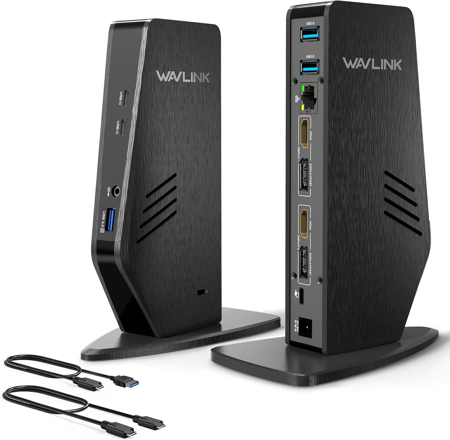 WAVLINK USB 3.0 &amp; USB-C ユニバーサルノートパソコンドッキングステーション デュアルモニター WindowsとMac対応 5K