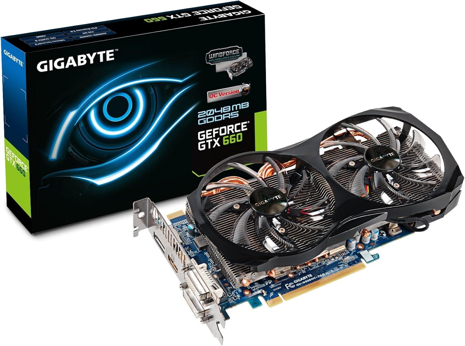 GIGABYTE グラフィックボード GeForce GTX660 PCI-E 2GB WINDFORCE2X GV-N660OC-2GD