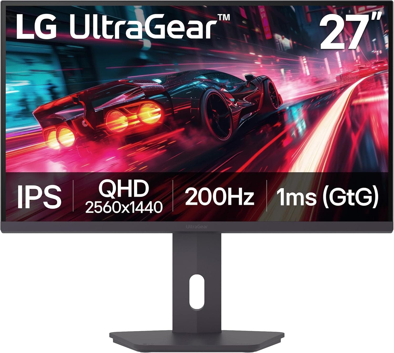 LG 27G610A-B 27インチ Ultragear QHD (2560 x 1440) IPS ゲーミングモニター 200Hz 1ms AMD FreeSync Premium VESA DisplayHDR 400 HDMI DisplayPort チルト