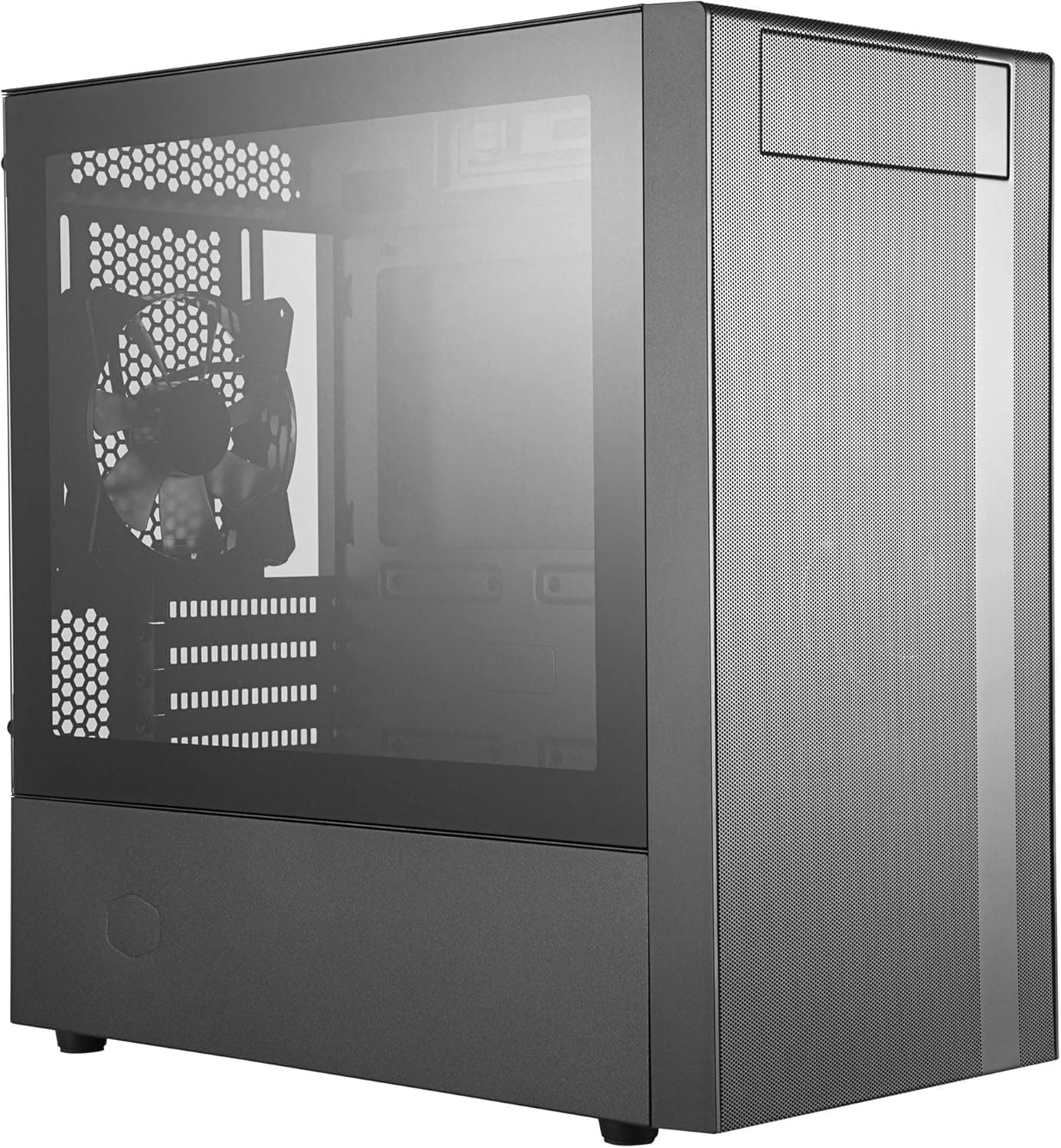 Cooler Master MasterBox NR400 Micro-ATX PCケースタワー ミニマルデザインエアフローメッシュフロントパネル 240mm水冷対応強化ガラスシングルヘッドセットジャック (MCB-NR400-KG5N-S00)