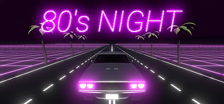 80's Night — 80年代のネオン輝く夜道を駆け抜けるドライブシミュレーター