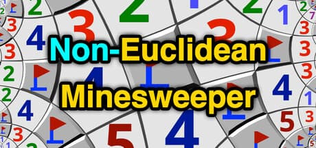 Non-Euclidean Minesweeper: Logic Puzzles in Warped Geometry