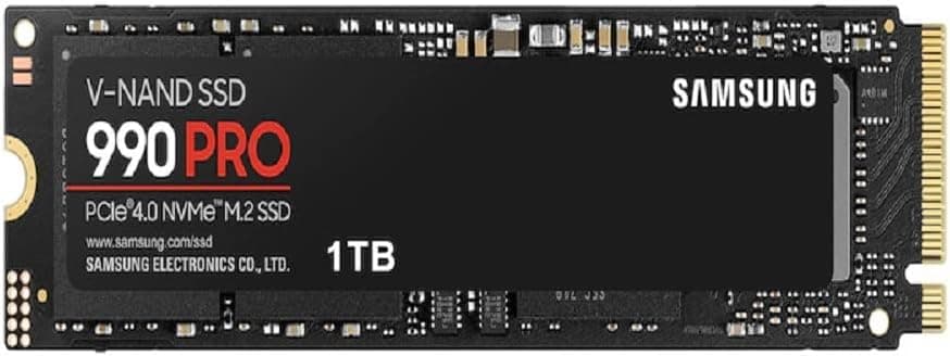 Samsung 990 Pro 1 TB NVMe M.2 内蔵SSD PCIe Gen 4.0 X4 NVMe 2.0インターフェース 7