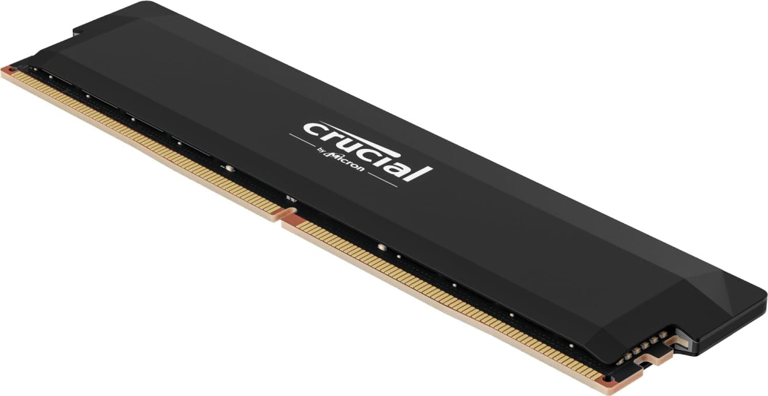 Crucial(クルーシャル) PRO (マイクロン製) デスクトップ用メモリ 16GB×1枚 DDR5-6400 制限付無期限保証オーバークロックブラック CP16G64C38U5B 【国内正規代理店品】