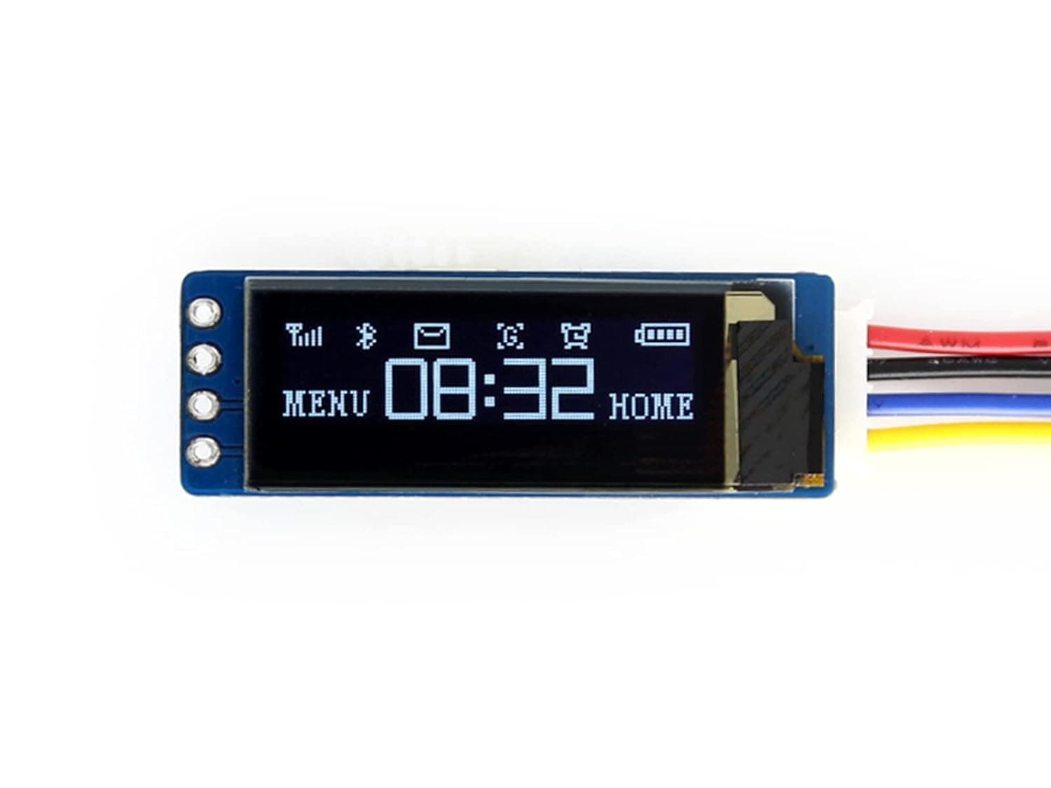 Waveshare 0.9インチ OLED ディスプレイモジュール 128x32ピクセル 埋め込みコントローラー付き I2C経由で通信 Raspberry Pi