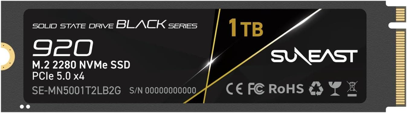 SUNEAST ブラックシリーズ 1TB SSD Gen5
