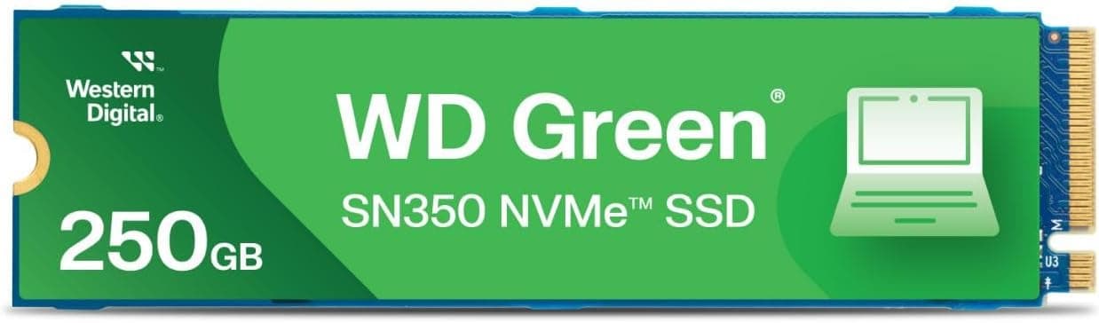 Western Digital 250GB WD Green SN350 NVMe 内蔵SSD ソリッドステートドライブ - Gen3 PCIe M.2 2280 最大2