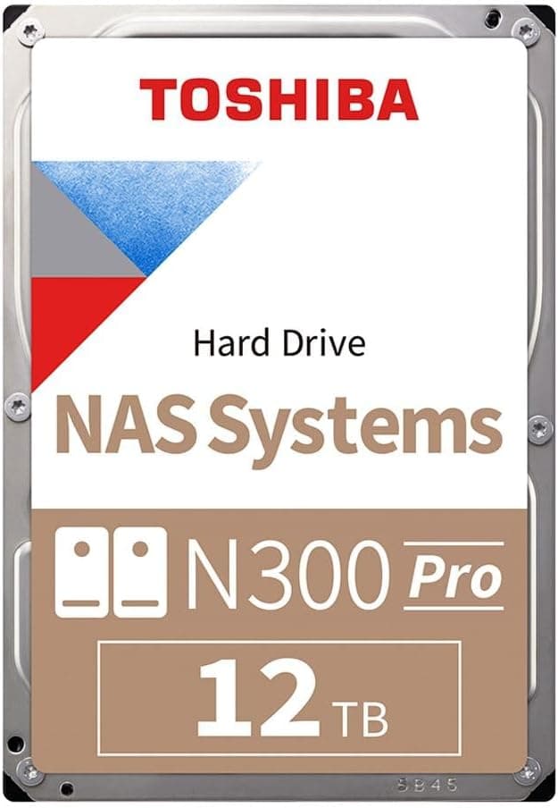 Toshiba N300 PRO 12TB 大型ビジネスNAS(最大24ベイ) 3.5インチ 内蔵ハードドライブ - 最大300TB