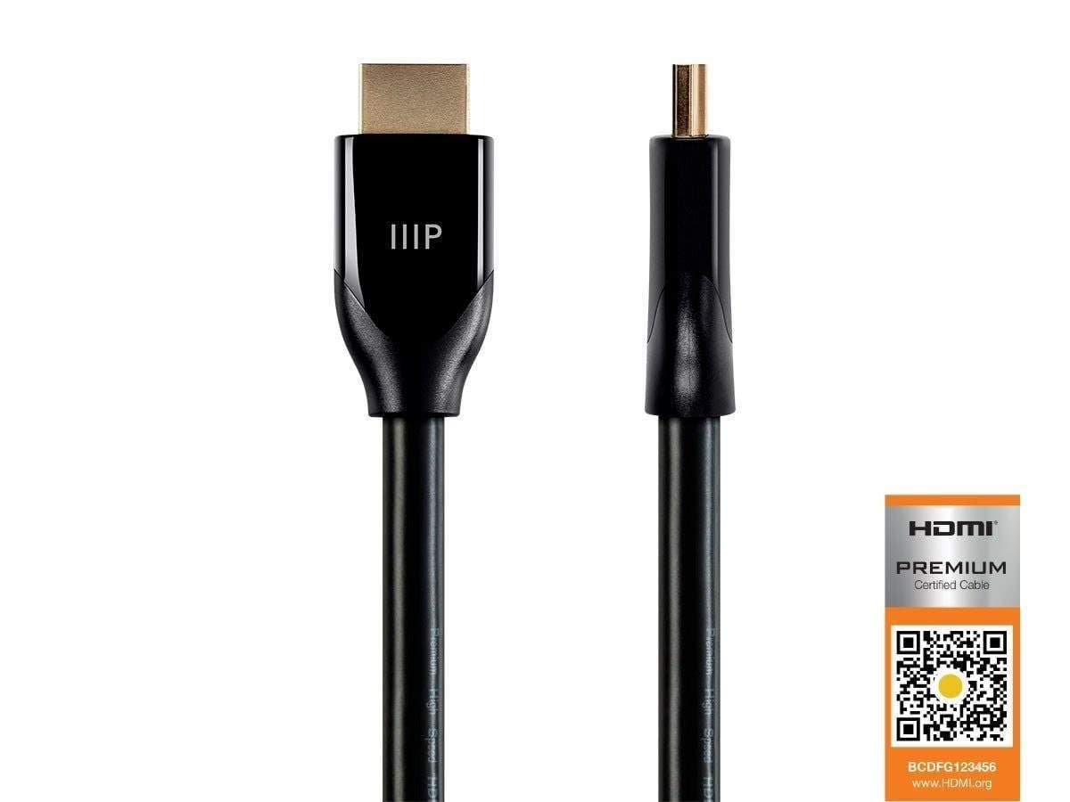 Monoprice Monoprice 4K Certified Premium High Speed HDMI Cable 30ft - 18Gbps Black