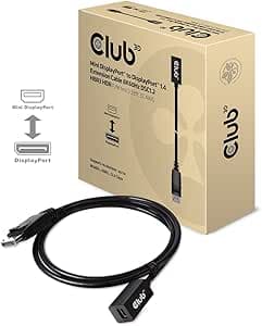 Club 3D Mini DisplayPort™ - DisplayPort™ 1.4延長ケーブル 8K60Hz DSC1.2 HBR3 HDR B