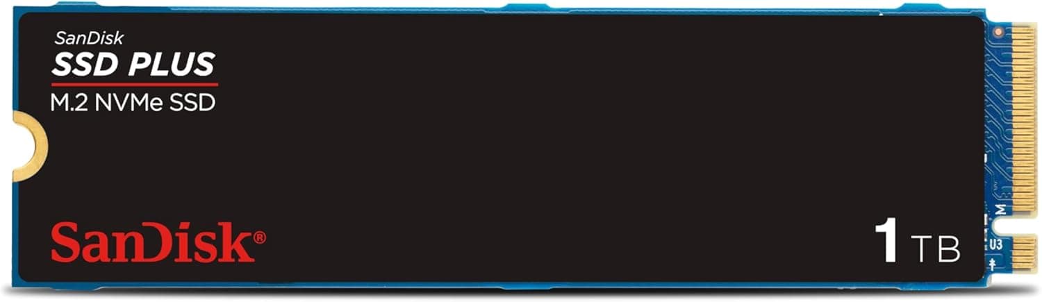 SanDisk SSD Plus 1TB M.2 2280 PCIe Gen3 NVMe SSD 最大3200MB