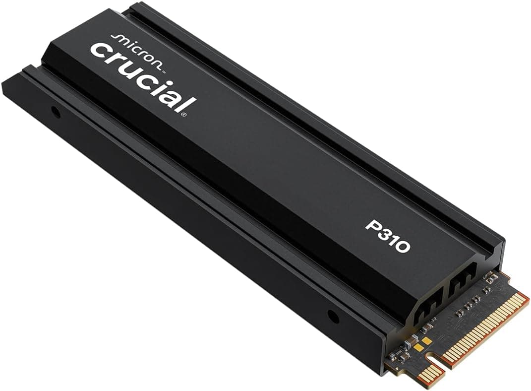 Crucial P310 2TB PCIe Gen4 2280 NVMe M.2 SSD ヒートシンク付き 最大7