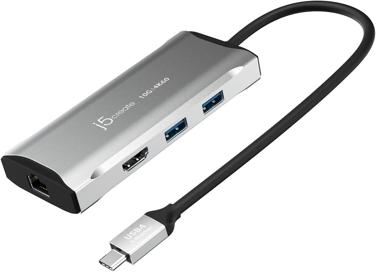 j5create USB Cハブ - 4K 60Hz HDMI 2 USB-A 10Gbps USB-C 10Gbps PD 100W イーサネット