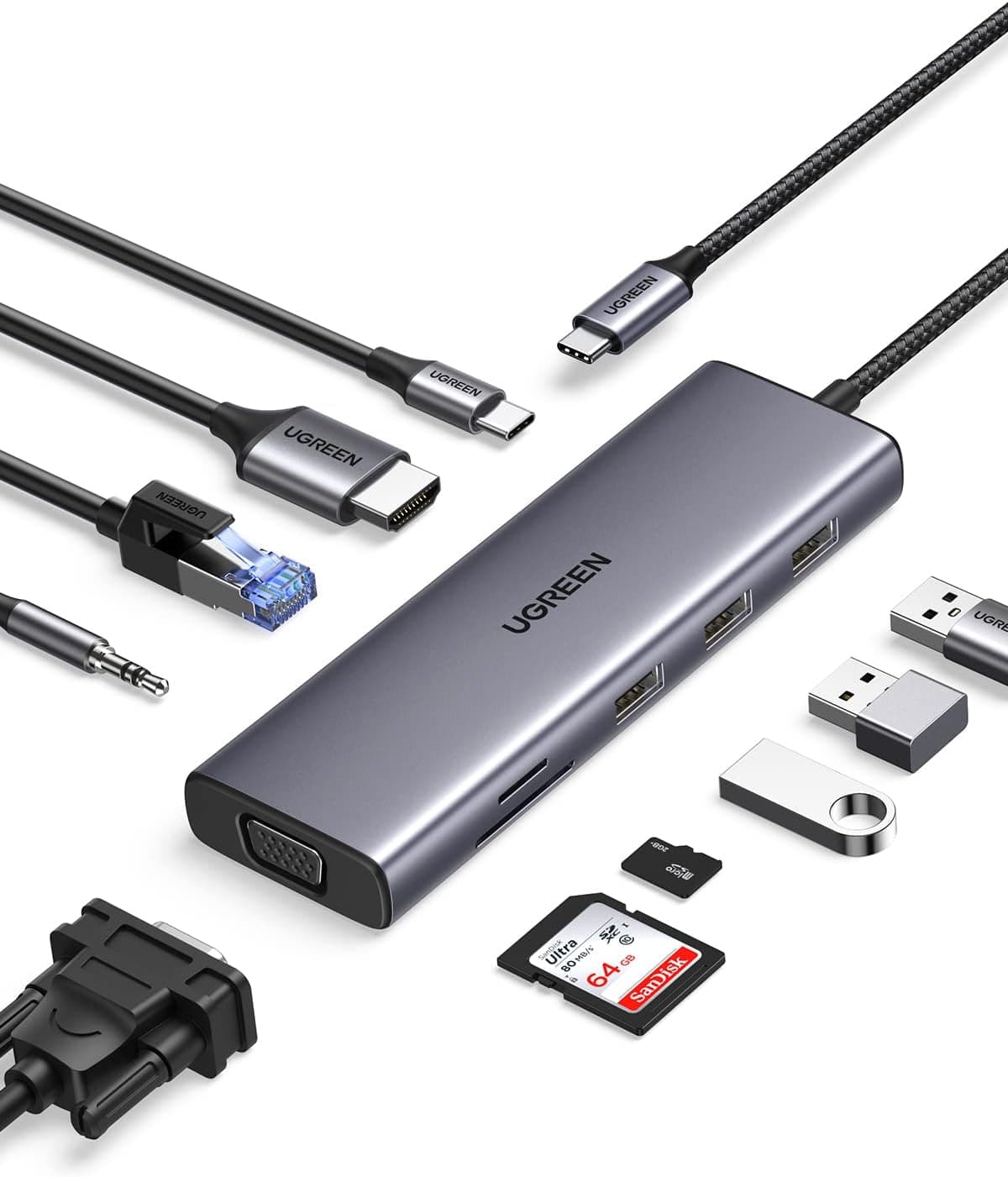 UGREEN 10-in-1 USB C ハブ ドッキングステーション