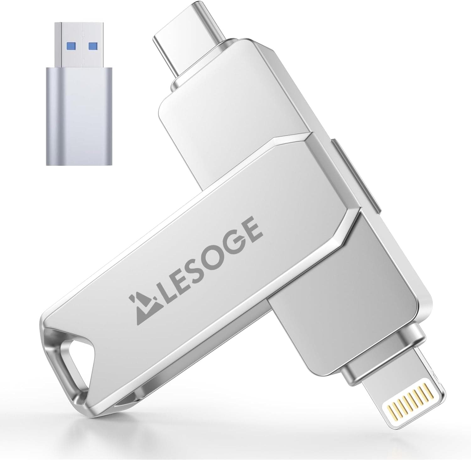 【2026新登場!Apple MFi認定 iphone usbメモリ】LESOCE 512GB 4in1 高速データ保存 usbメモリタイプc メモリースティック Lightning