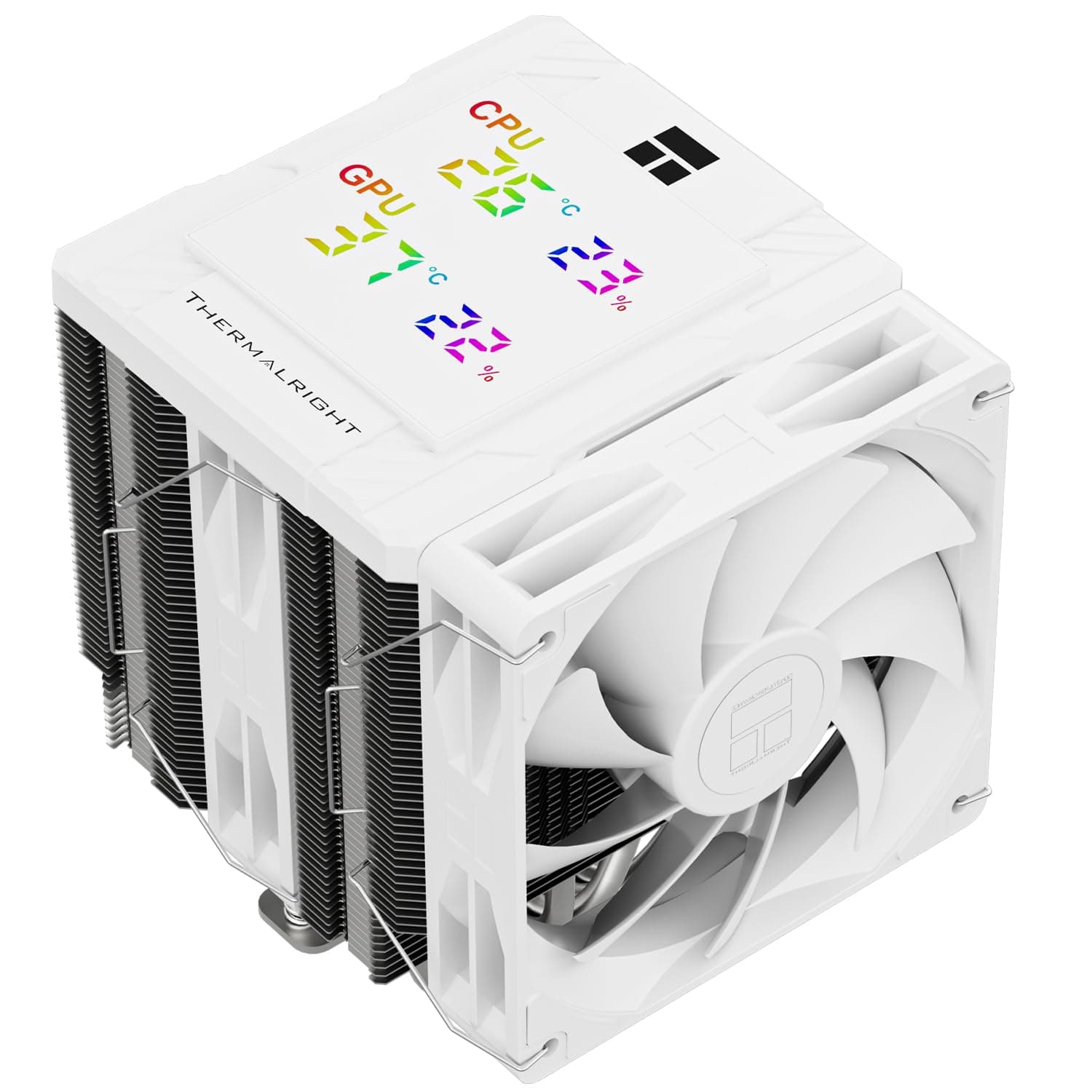 Thermalright Peerless Assassin 120 デジタルホワイト CPUクーラーエア 6X6mmヒートパイプ付き磁気ディスプレイボードトップカバー ヒートシンクCPUクーラー AM4