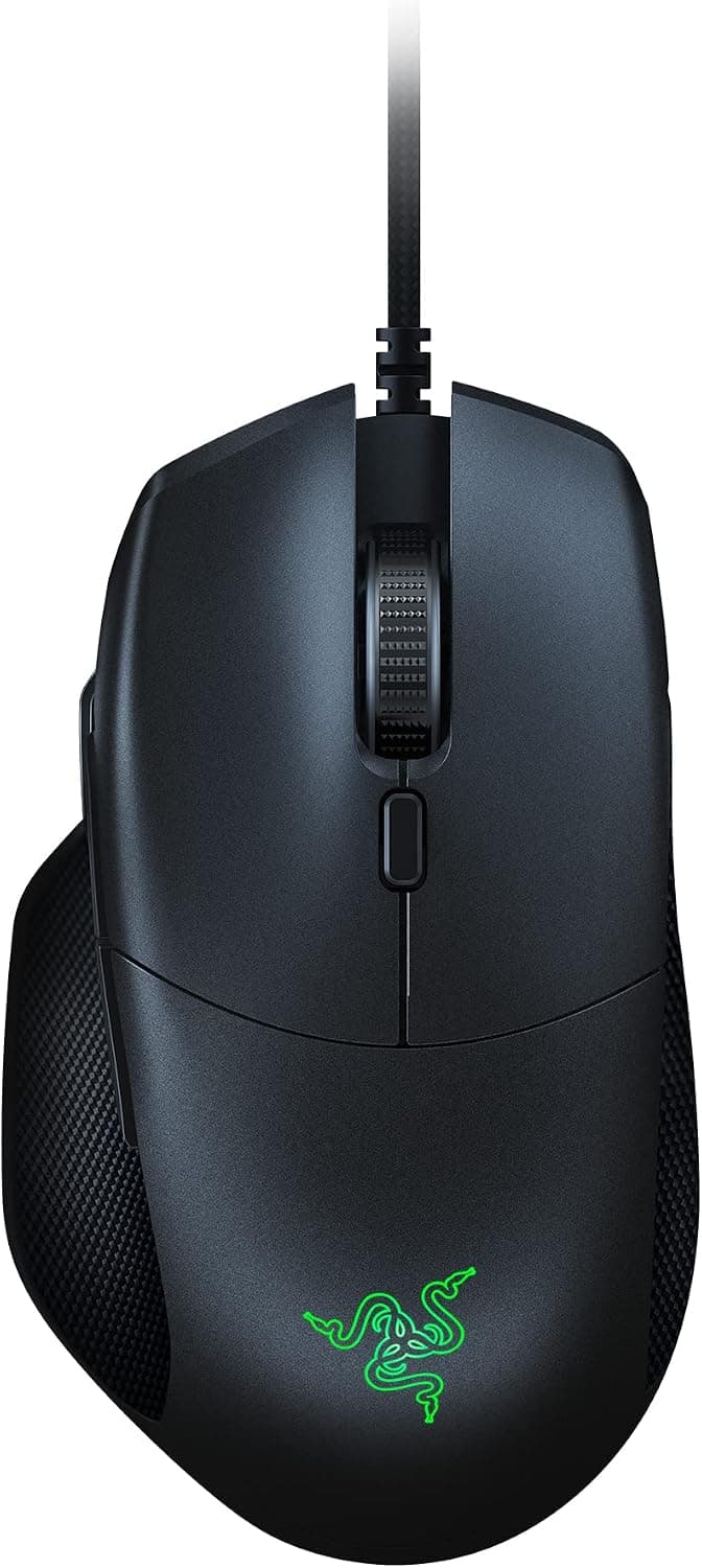 Razer Basilisk Essential ゲーミングマウス 6400 DPI 光学センサー クロマRGB照明プログラム可能な7ボタンメカニカルスイッチクラシックブラック