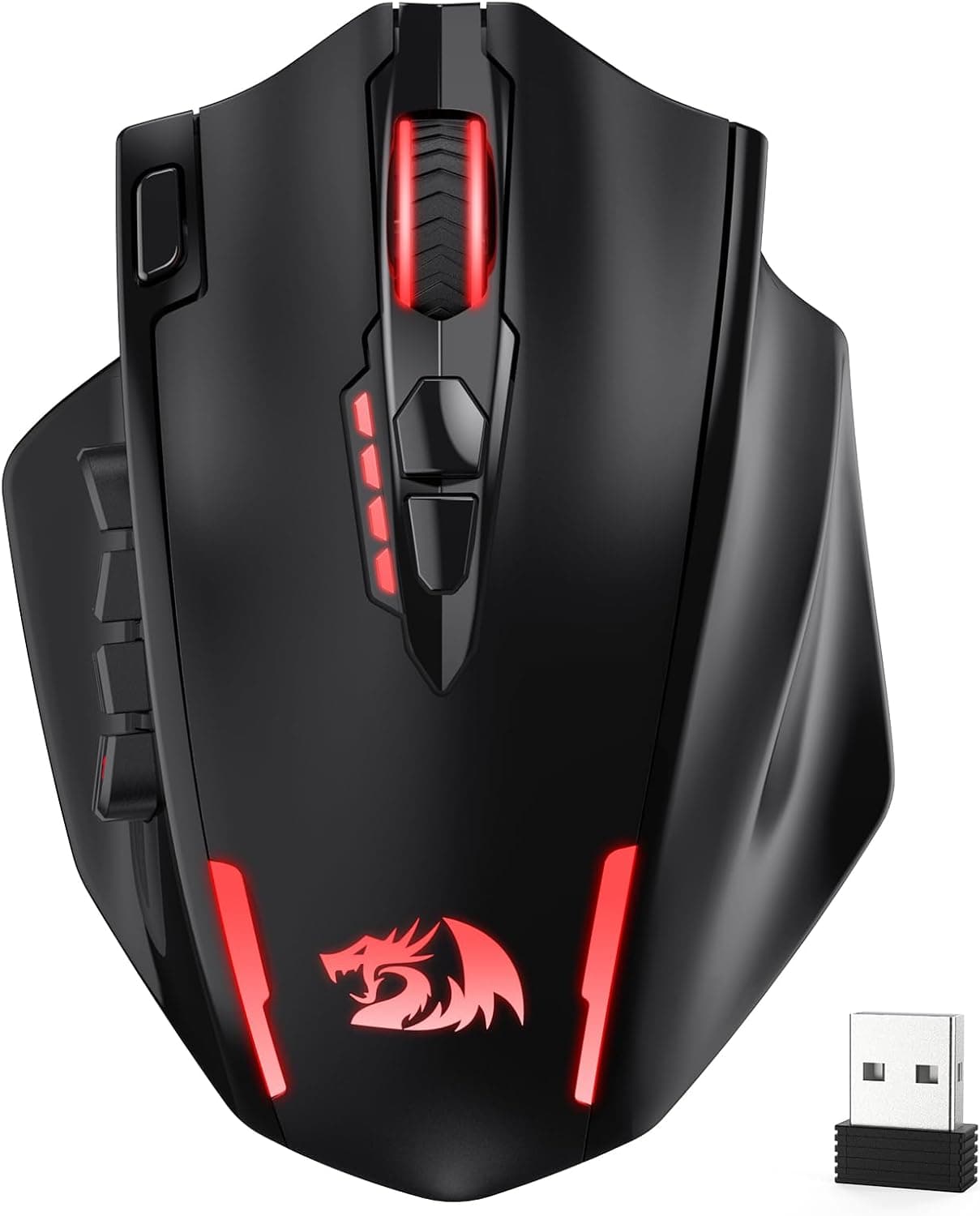 Redragon M913 MAX ワイヤレス MMO ゲーミングマウス 26000 DPI リマッピングキー