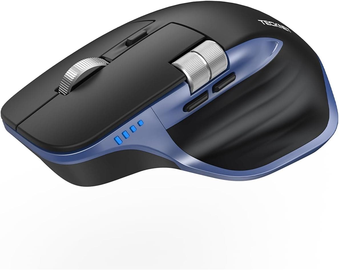 TECKNET マウス無線 Bluetooth 静音握りの極み横スクロール人間工学デザイン Type-C充電ワイヤレスマウス 7ボタン
