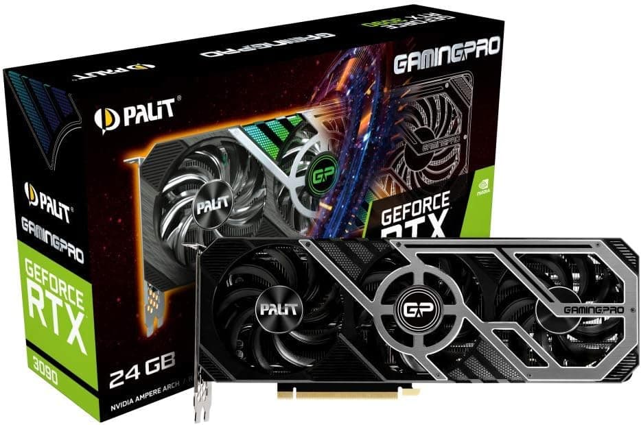 Palit (パリット) GeForce RTX 3090 GamingPro 24GB GDDR6X レイトレーシング LHR グラフィックスカード 10496コア 1395MHz GPU ブースト1695MHz ディスプレイポート HDMI Advanced TurboFan 3.0