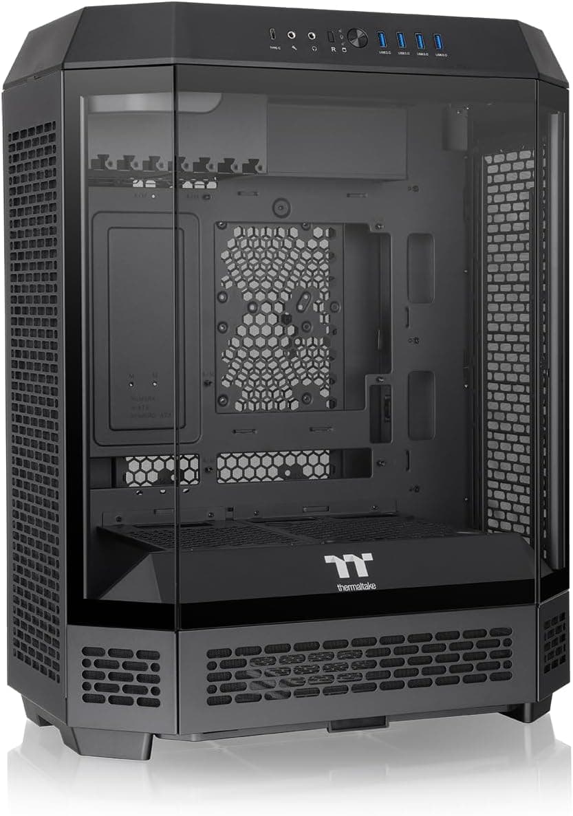 Thermaltake The Tower 600 Black 3面強化ガラスパネル採用八角柱スタイルミドルタワー ATX PCケース CA-1Z1-00M1WN-00 CS9102