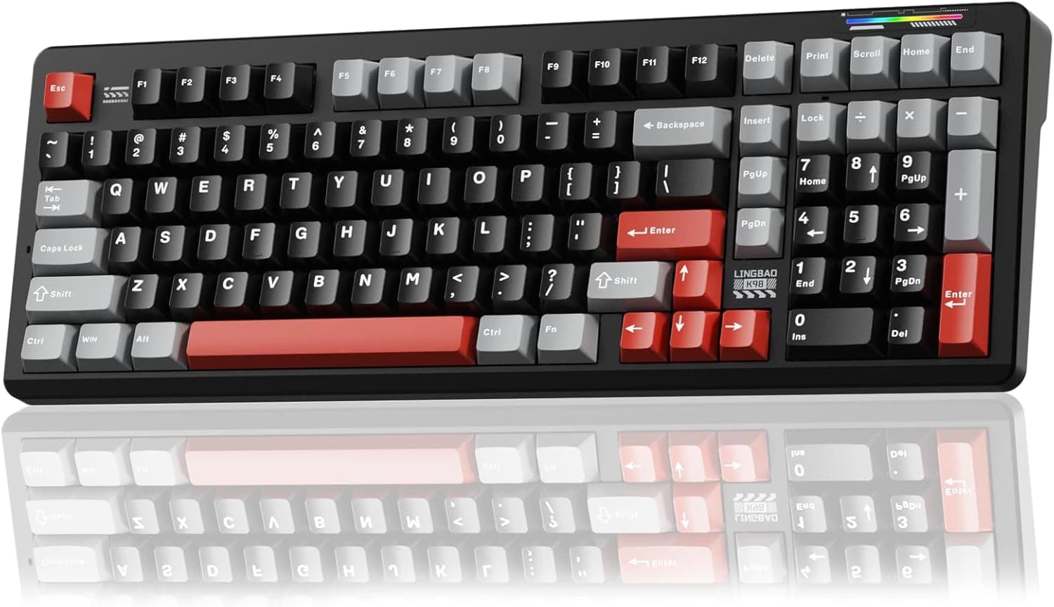 LINGBAO K98 ワイヤレスメカニカルゲーミングキーボードトライモードガスケットホットスワップ