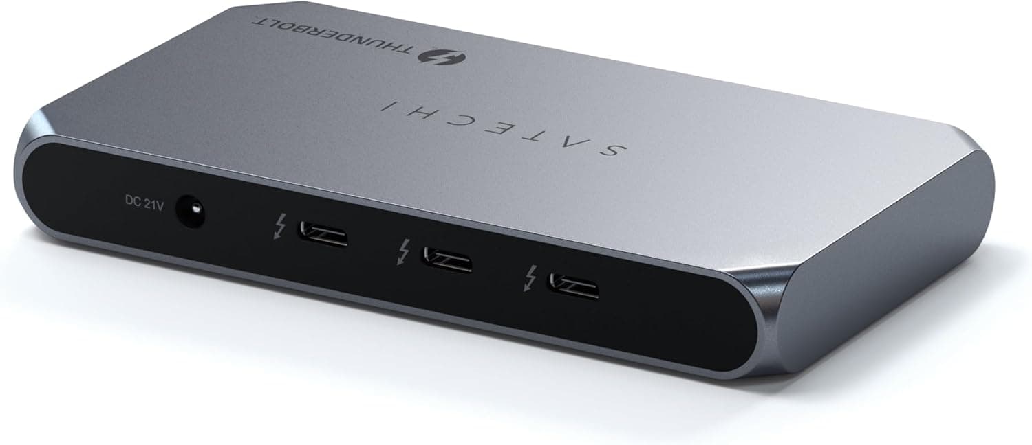 Satechi Thunderbolt 4 Dock Slim Hub Pro USB C 100W充電 シングル8Kまたはデュアル4Kディスプレイ