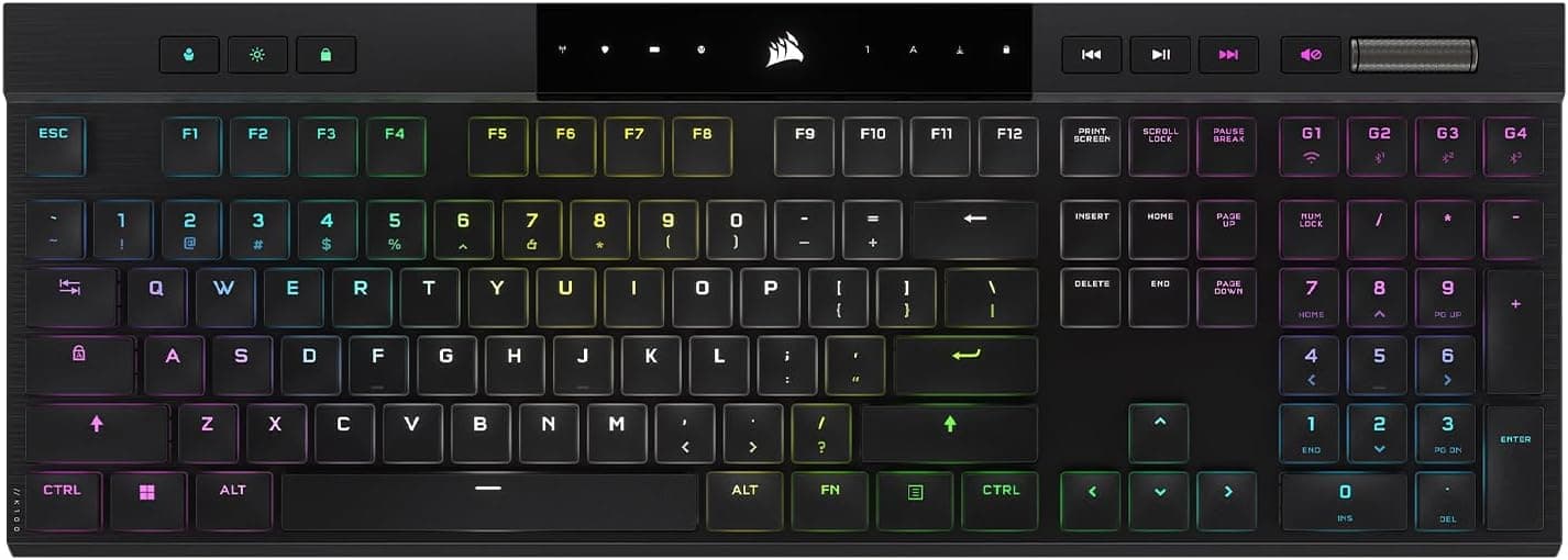 Corsair K100 AIR Wireless RGB Mechanical Gaming Keyboard - Ultra-Thin