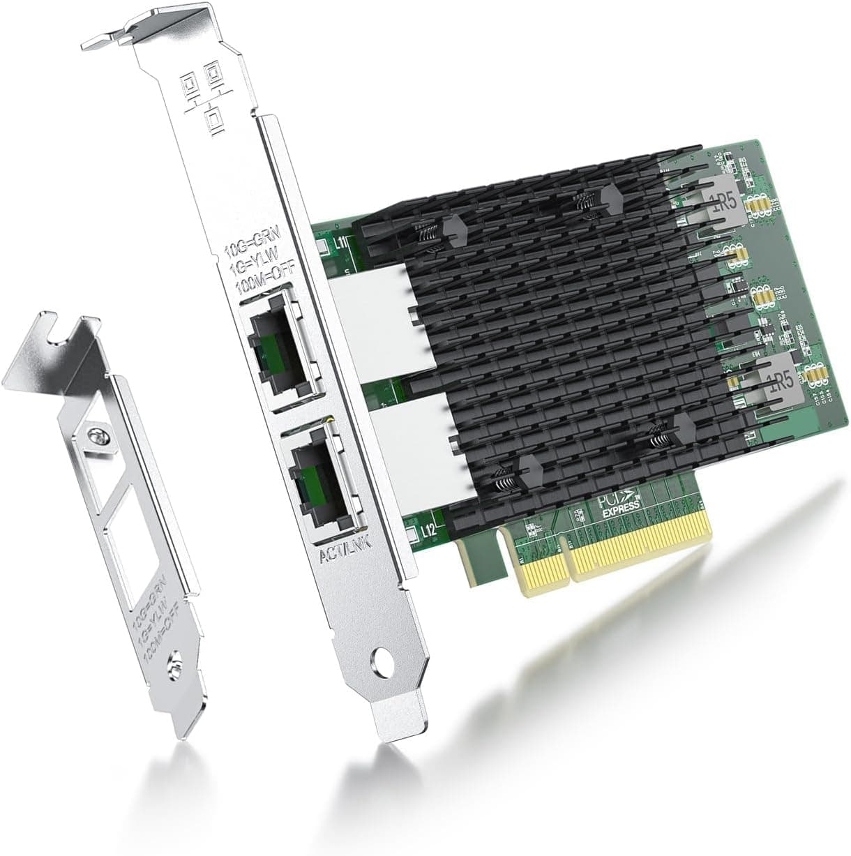 ipolex 10Gb ネットワークカード Intel X540-T2 PCIE NIC イーサネットカードデュアルRJ45ポート Intel X540-BT2コントローラー 10GコンバージドネットワークLANアダプター Windows