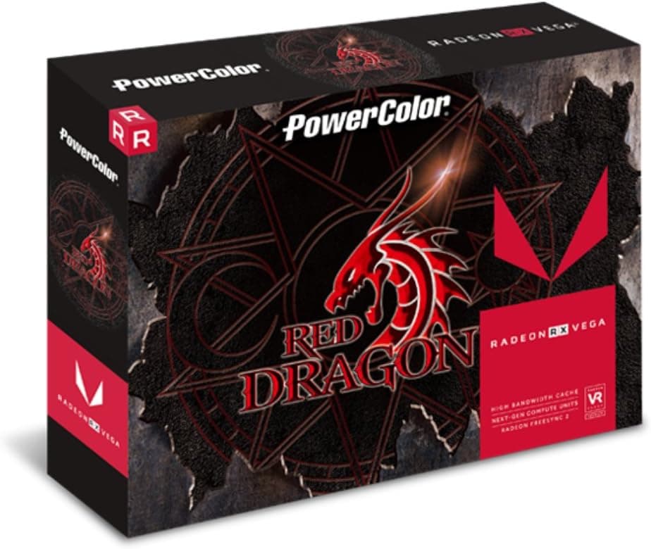 PowerColor ビデオカード RED DRAGONシリーズ AMD Radeon RX VEGA56搭載 2スロットタイプ AXRX VEGA 56 8GBHBM2-2D2HD
