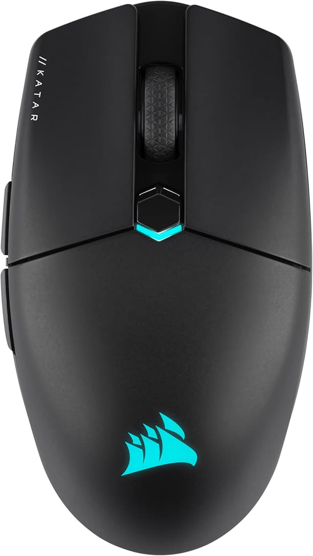 CORSAIR iCUE KATAR Elite Wireless ワイヤレスゲーミングマウス軽量マウス脱着可能ケーブル付き CH-931C111-AP ブラック