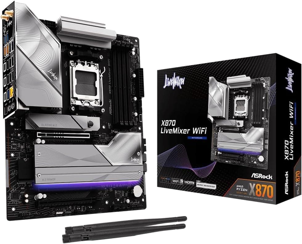 ASRock マザーボード X870 Livemixer WiFi AMD Ryzen 9000