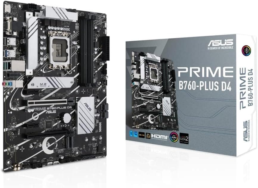 ASUS PRIME B760-PLUS D4 intel 第14・13・12世代 CPU対応 LGA1700 B760 搭載 DDR4 ATX マザーボード