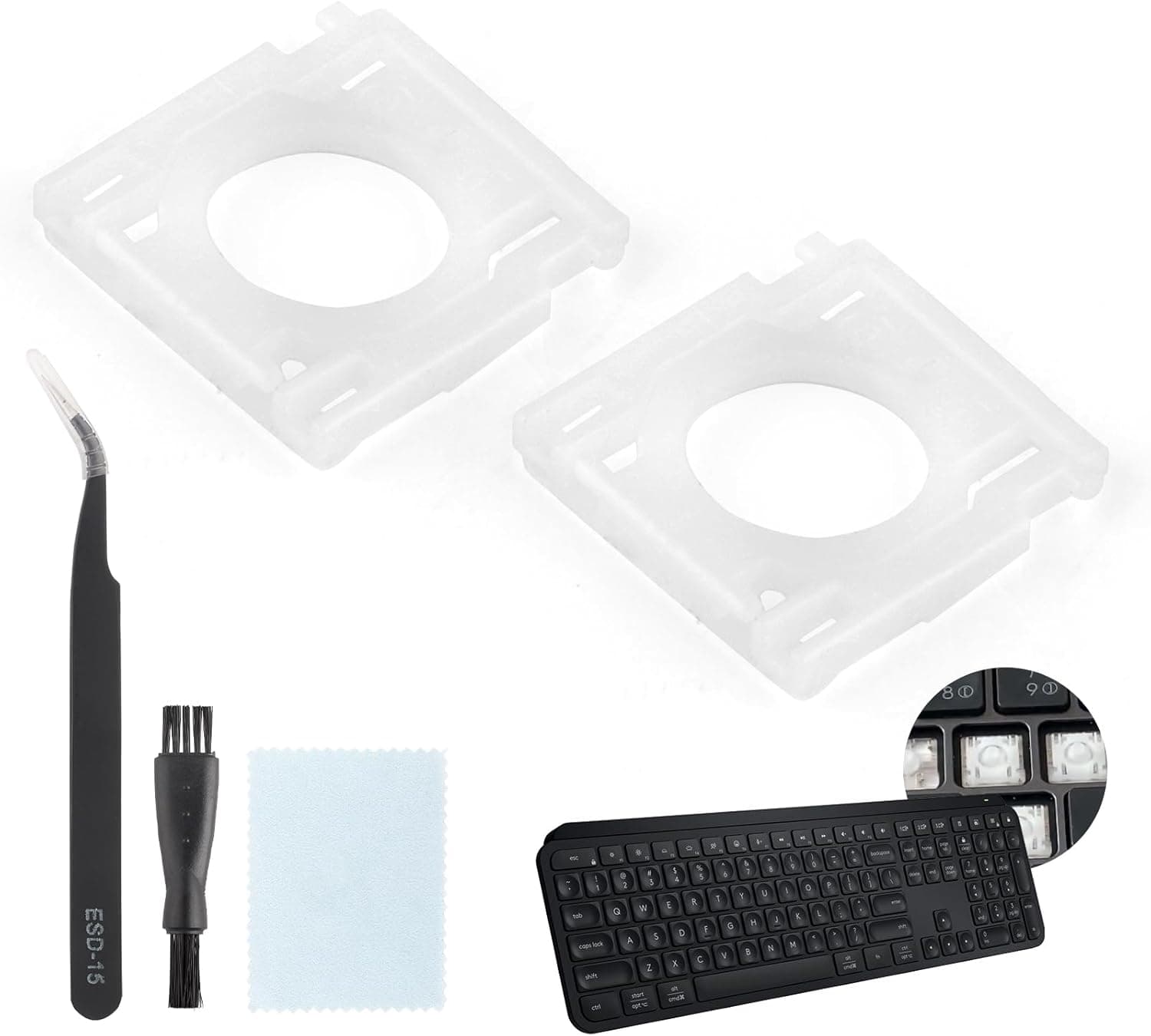 Logitech MX Keys キーボードヒンジ メカニカルキーボードキーサポートブラケット Logitech MX Keys Keycap Hinge Clip 交換用アクセサリー 2個